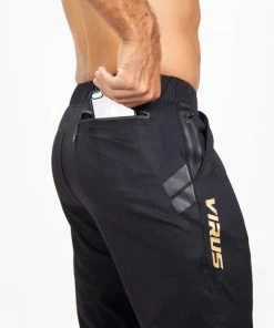 VIRUS UNISEX KL2 FITTED ACTIVE REVORY PANT - BLACK/GOLD