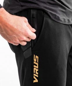 VIRUS UNISEX KL2 FITTED ACTIVE REVORY PANT - BLACK/GOLD