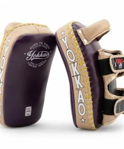 STRIKING YOKKAO CURVED KICKING PADS VINTAGE PURPLE