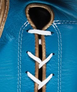 Fly Boxing STRIKING SUPERLACE TRAINING GLOVES - AQUA/MATT GOLD