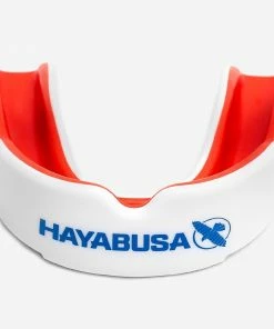 HAYABUSA COMBAT MOUTH GUARD - WHITE/RED STRIKING