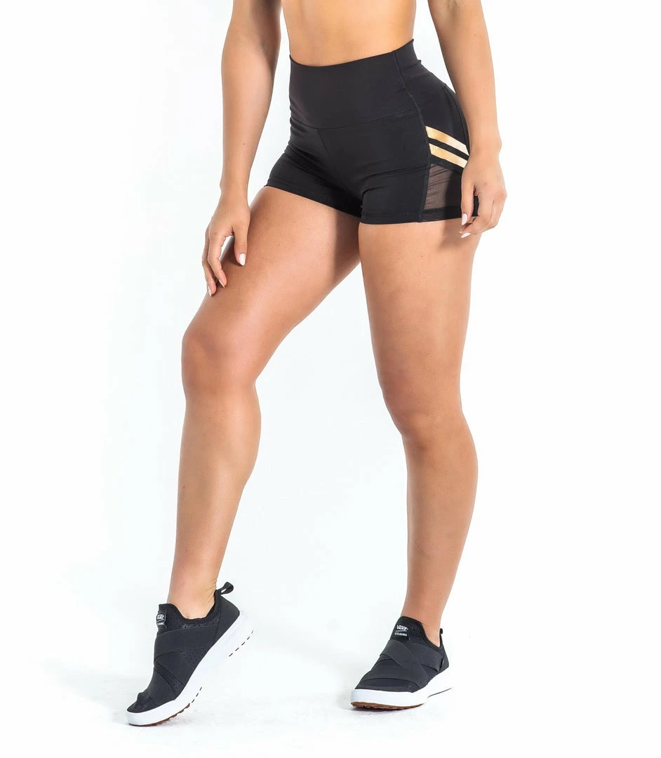 VIRUS HIGH RISE BOX SHORT- BLACK/GOLD BJJ