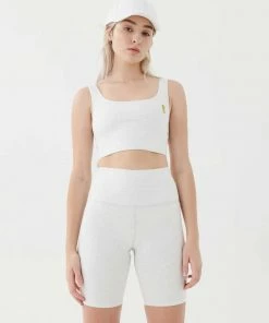 P.E NATION SWIFT SPORTS BRA IN GREY MARL