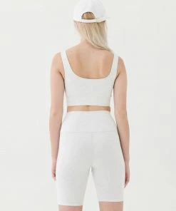 P.E NATION SWIFT SPORTS BRA IN GREY MARL