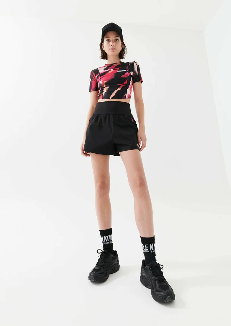 P.E NATION WOMEN HIGH PRESS SHORT IN BLACK