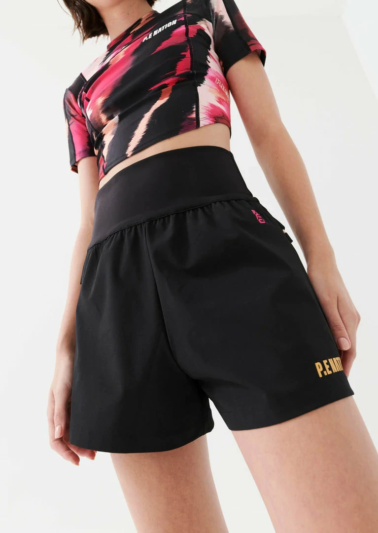 P.E NATION WOMEN HIGH PRESS SHORT IN BLACK