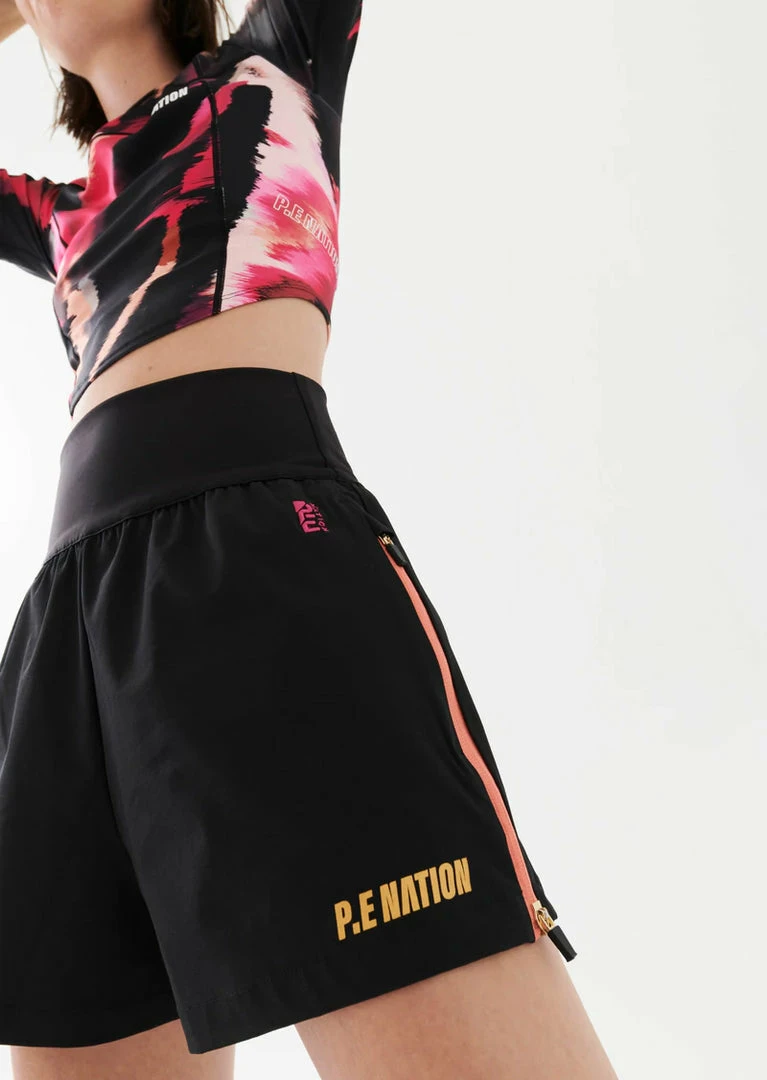 P.E NATION WOMEN HIGH PRESS SHORT IN BLACK