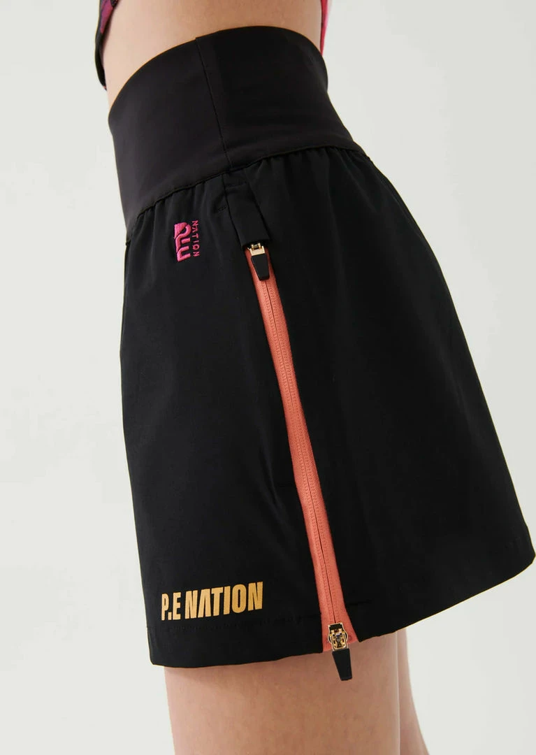 P.E NATION WOMEN HIGH PRESS SHORT IN BLACK