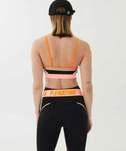 P.E NATION SCOREBOARD SPORTS BRA IN BLACK