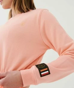 P.E NATION WOMEN CLUBHOUSE SWEATER IN SOFT CORAL