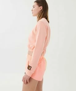 P.E NATION WOMEN CLUBHOUSE SWEATER IN SOFT CORAL