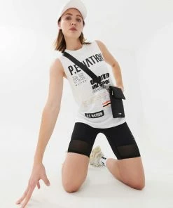 P.E NATION BASE JUMP TANK IN WHITE WOMEN