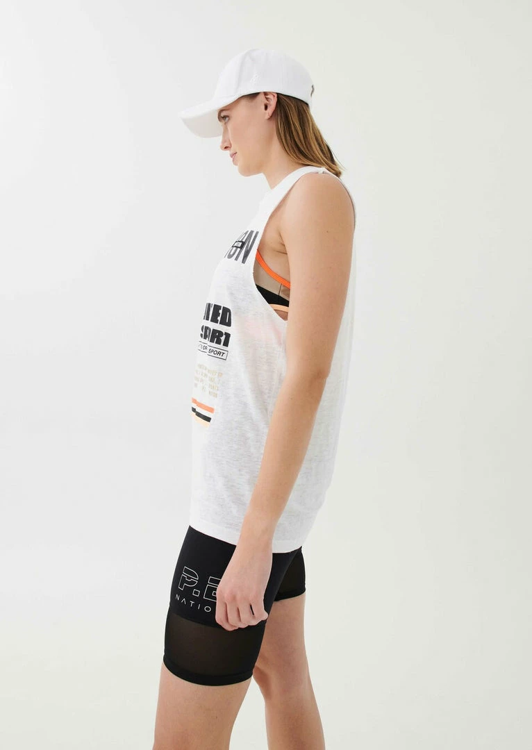 P.E NATION BASE JUMP TANK IN WHITE WOMEN