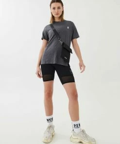 P.E NATION BASE JUMP TEE IN CHARCOAL