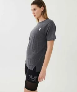 P.E NATION BASE JUMP TEE IN CHARCOAL