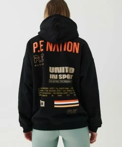 P.E NATION WOMEN BASE JUMP HOODIE IN BLACK