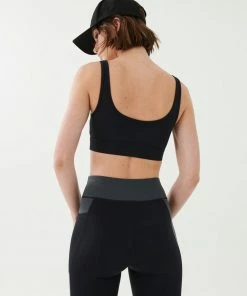 P.E NATION BLAST SPORTS BRA IN DARK GREY WOMEN