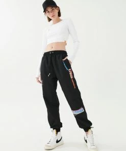P.E NATION HALF VOLLEY TRACKPANT IN BLACK