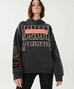 P.E NATION DIMENSION HOODIE IN DARK SHADOW WOMEN