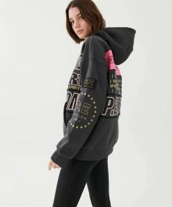 P.E NATION DIMENSION HOODIE IN DARK SHADOW WOMEN