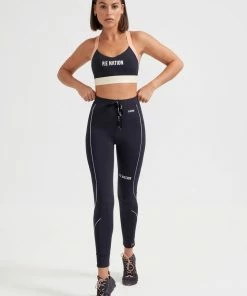 P.E NATION PIVOT SPORTS BRA IN BLACK