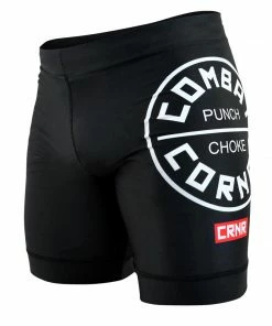 COMBAT CORNER PUNCH CHOKE VALE TUDO SHORTS - BLACK