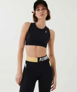 P.E NATION BACKSWING SPORTS BRA IN BLACK