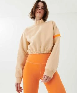 P.E NATION WOMEN BACKSWING SWEAT IN WHEAT