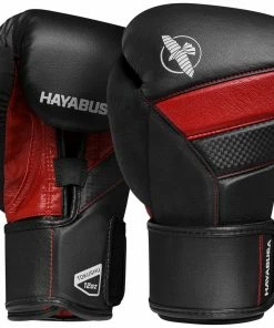 HAYABUSA T3 BOXING GLOVES - BLACK/RED