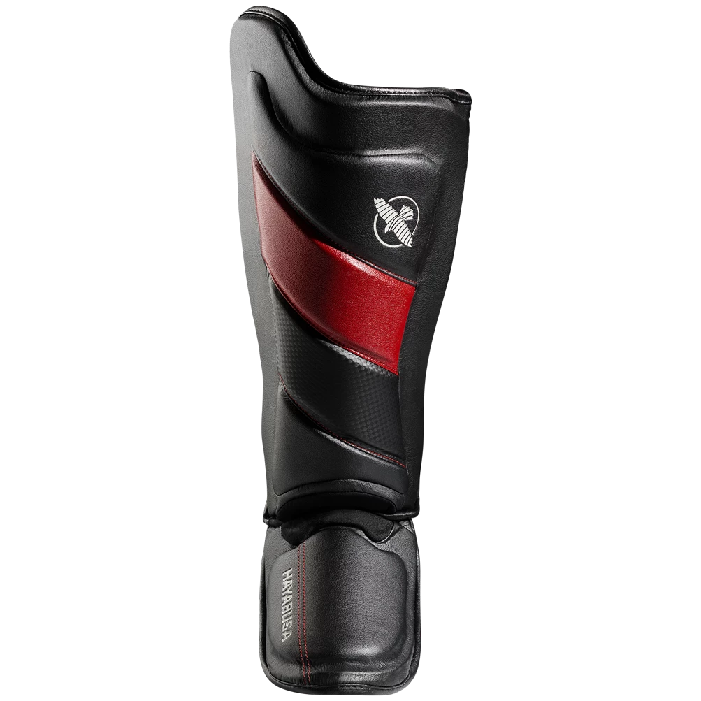 HAYABUSA T3 STRIKING SHIN GUARDS - BLACK/RED