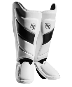 HAYABUSA T3 STRIKING SHIN GUARDS - WHITE/BLACK