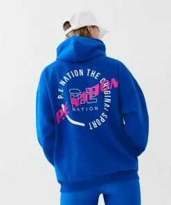 P.E NATION VICTORY HOODIE IN ELECTRIC BLUE WOMEN
