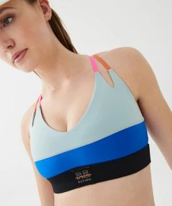 P.E NATION WOMEN VICTORY SPORTS BRA IN GREY MIST