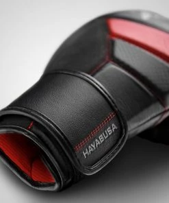 HAYABUSA T3 BOXING GLOVES - BLACK/RED