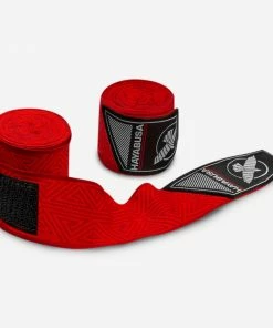 HAYABUSA STRIKING PERFECT STRETCH HAND WRAPS - RED/TRIBAL