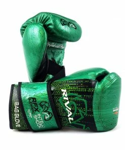 RIVAL BOXING RIVAL RFX-GUERRERO INTELLI-SHOCK BAG GLOVES CYBER EDITION - BLACK/GREEN