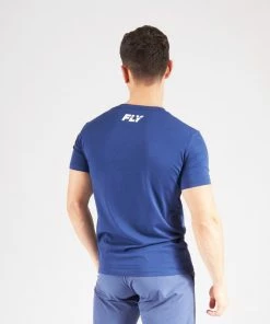 Fly Boxing FLY BIG LOGO T - BLUE STRIKING