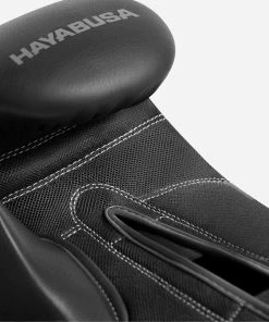 HAYABUSA S4 LEATHER BOXING GLOVES - BLACK STRIKING
