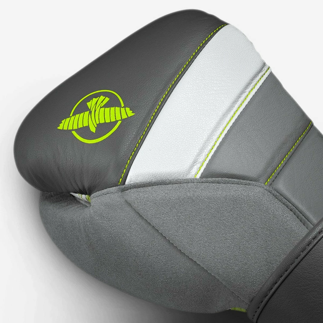HAYABUSA T3 BOXING GLOVES - CHARCOAL/LIME
