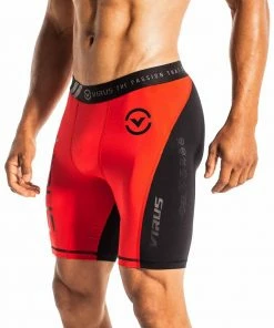 VIRUS CO14.5 COMPRESSION SHORTS - BLACK/RED LASER