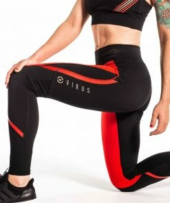 VIRUS CUT AWAY PANTS - BLACK/LASER RED BJJ
