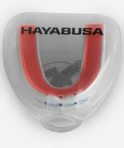 HAYABUSA COMBAT MOUTH GUARD - WHITE/RED STRIKING