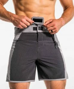 VIRUS DISASTER 2 COMBAT SHORTS - CHARCOAL/GREY