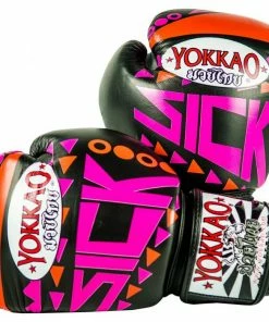 Yokkao STRIKING SICK MUAY THAI BOXING GLOVES ORANGE/PINK