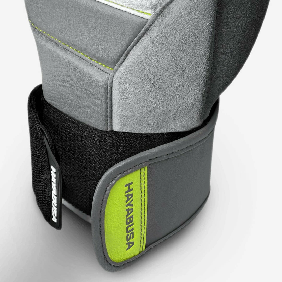 HAYABUSA T3 BOXING GLOVES - CHARCOAL/LIME