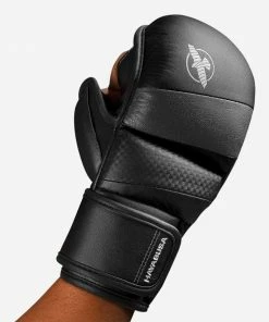 HAYABUSA T3 7oz HYBRID GLOVES - BLACK/GREY STRIKING