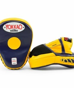 STRIKING YOKKAO FOCUS MITTS CLOSE-FINGER - EVENING BLUE/GOLD FUSION