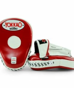 YOKKAO FOCUS MITTS OPEN FINGER - BIKING RED/WHITE STRIKING