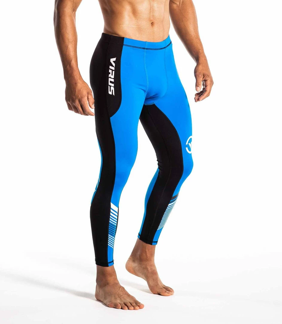 VIRUS GRAPPLING COMPRESSION SPATS - BLACK/BLUE