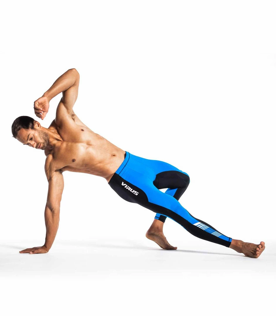 VIRUS GRAPPLING COMPRESSION SPATS - BLACK/BLUE
